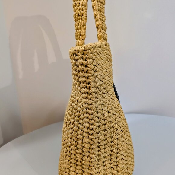 Prada Natural/Beige Small Woven Raffia Tote - Picture 4 of 13